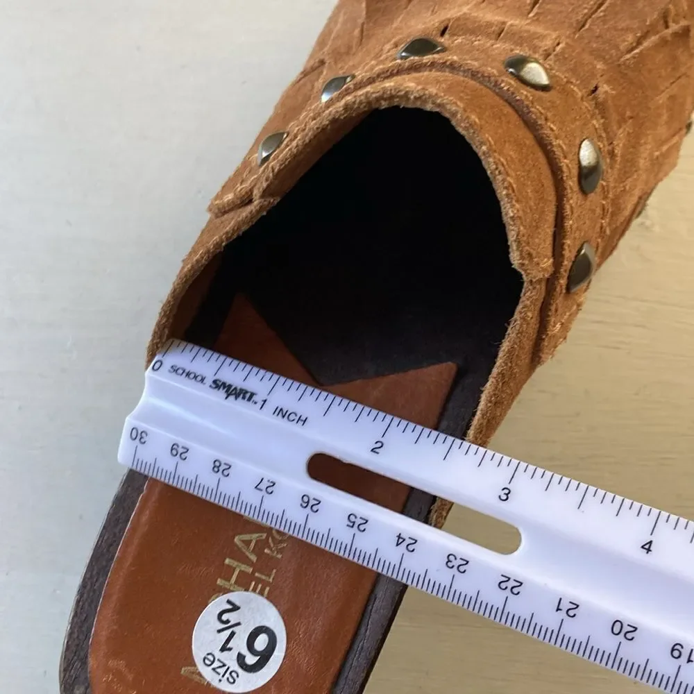 Michael Kors | Michael Kors Slip-On Suede Wooden Mules/Cogs Women’s 6.5